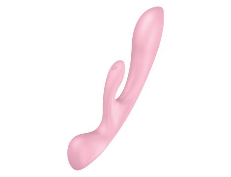 Wibrator króliczek Satisfyer Triple Oh różowy z 3 silnikami USB - 7