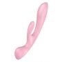 Wibrator króliczek Satisfyer Triple Oh różowy z 3 silnikami USB - 2