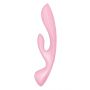 Wibrator króliczek Satisfyer Triple Oh różowy z 3 silnikami USB - 4