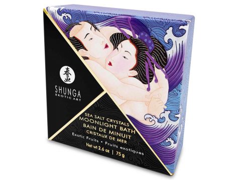 Kryształki soli morskiej Shunga Moonlight Bath Exotic Fruits fioletowe - 2