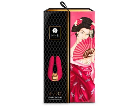 Wibrator podwójny Aiko Shunga malinowy USB - 3