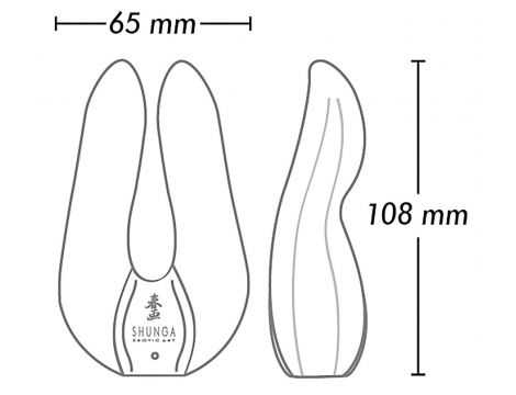 Wibrator podwójny Aiko Shunga malinowy USB - 5