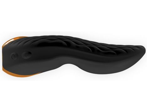 Wibrator podwójny Shunga Aiko silikonowy czarny USB 11 cm - 4