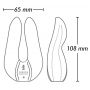 Wibrator podwójny Shunga Aiko silikonowy czarny USB 11 cm - 7