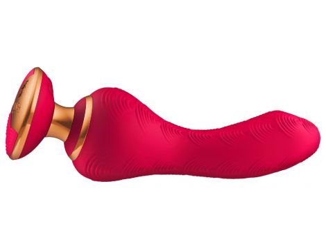 Wibrator punktu G silikonowy Shunga Sanya malinowy USB 18,5 cm - 2