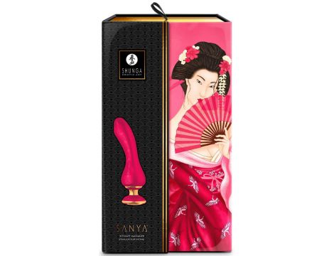 Wibrator punktu G silikonowy Shunga Sanya malinowy USB 18,5 cm - 5