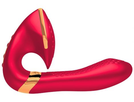 Stymulator łechtaczki Shunga Soyo malinowy silikonowy USB 17 cm