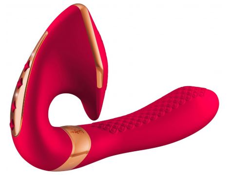 Stymulator łechtaczki Shunga Soyo malinowy silikonowy USB 17 cm - 3