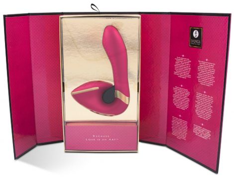 Stymulator łechtaczki Shunga Soyo malinowy silikonowy USB 17 cm - 6