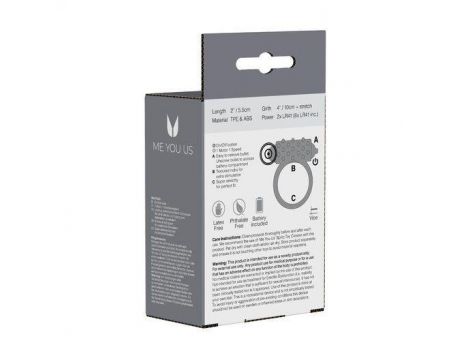 Pierścień erekcyjny wibrujący Me You Us Classic Smoke - 4