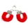 Kajdanki z futerkiem Love Cuffs czerwone Power Escorts
