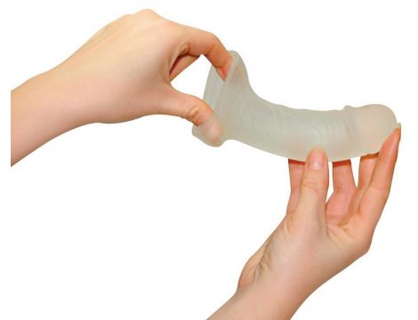 Przedłużka na penisa You2Toys żyłkowana przezroczysta 16 cm - 3