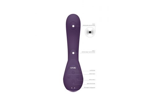 Wibrator silikonowy Vive Miki fioletowy USB - 5