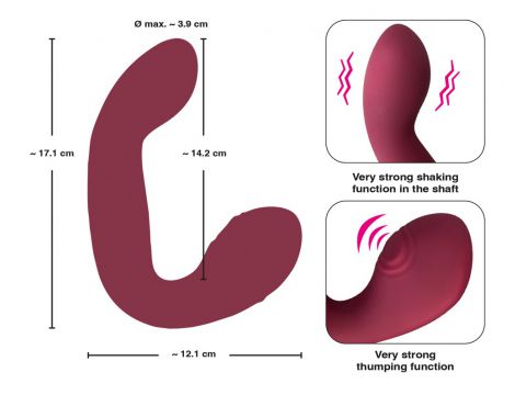 Wibrator króliczek Javida thumping shaking silikonowy 17 cm USB - 11