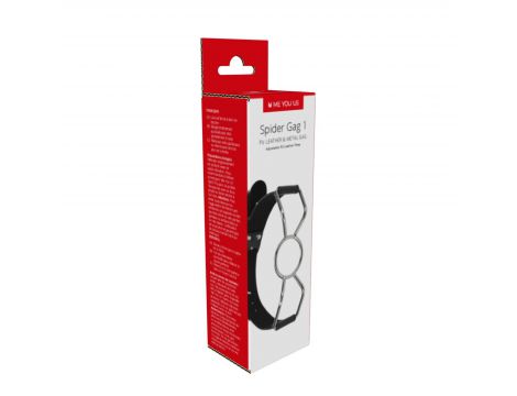 Knebel Me You Us Spider Gag czarny skóra PU - 3