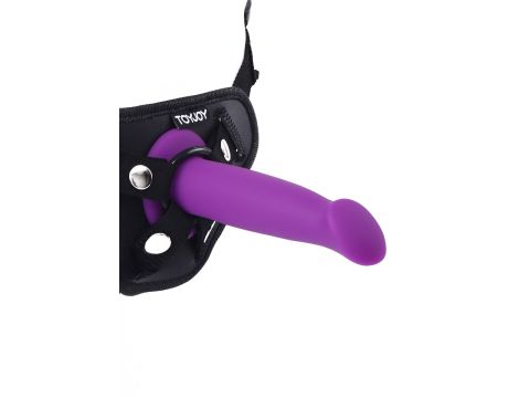 Dildo silikonowe Goodhead ToyJoy fioletowe 16 cm - 5