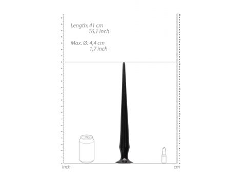 Kolczaste dildo analne Ouch 42 cm czarne - 3
