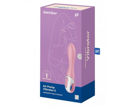 Wibrator nadmuchiwany Satisfyer Air Pump 2 jasnoczerwony USB 21 cm - 5