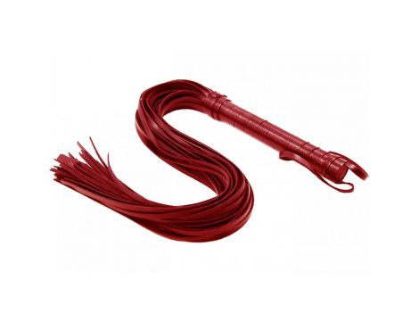 Długi czerwony bicz skórzany Alive 69 cm