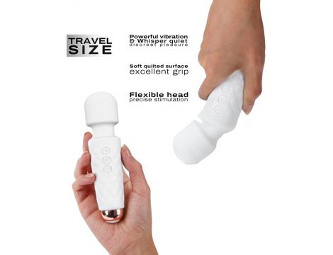 Mini masażer łechtaczki Dorcel Wanderful biały USB 15 cm - 4