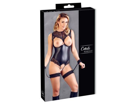 Body z podwiązkami i kajdankami Cottelli Bondage XL