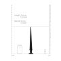 Dildo kolczaste analne Ouch Ass Spike 33 cm czarne - 5