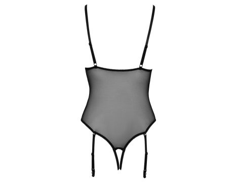 Body erotyczne Cottelli LINGERIE bez krocza czarne L - 17