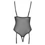 Body erotyczne Cottelli LINGERIE bez krocza czarne L - 18