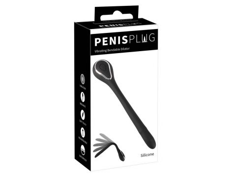 Wibrujący dilatator cewkowy Penisplug silikonowy USB 13,5 cm