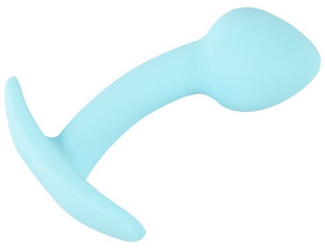Mini korek analny Cuties niebieski silikonowy - 2