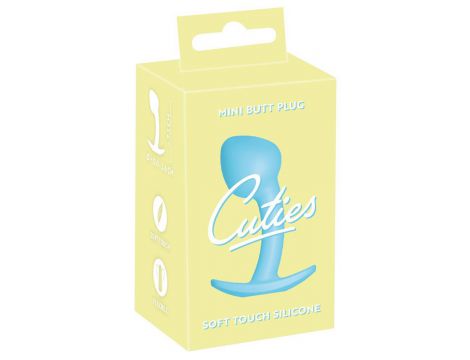 Mini korek analny Cuties niebieski silikonowy - 7