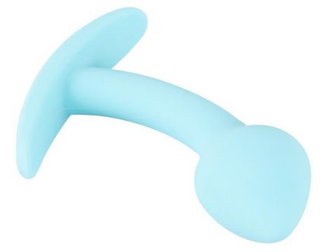 Mini korek analny Cuties niebieski silikonowy - 6