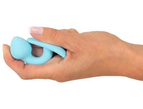 Mini korek analny Cuties niebieski silikonowy - 4