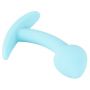 Mini korek analny Cuties niebieski silikonowy - 7