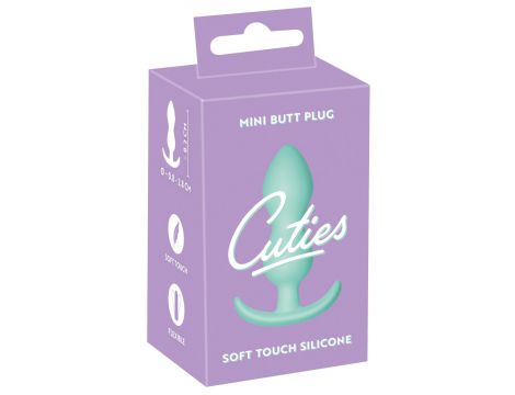 Korek analny mini silikonowy Cuties zielony 8 cm - 2