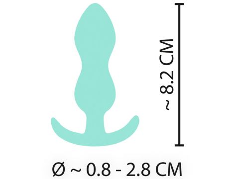Korek analny mini silikonowy Cuties zielony 8 cm - 16