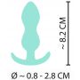 Korek analny mini silikonowy Cuties zielony 8 cm - 17