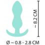 Korek analny mini silikonowy Cuties zielony 8 cm - 16