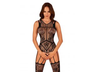 Bodystocking Obsessive F239 z otwartym krokiem czarne S/M/L