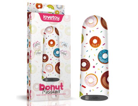 Wibrator mini akumulatorowy Donut Lovetoy 8 cm wodoodporny
