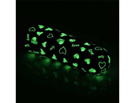 Mini wibrator Lovetoy serce świecący w ciemności ładowalny zielony 8cm - 14