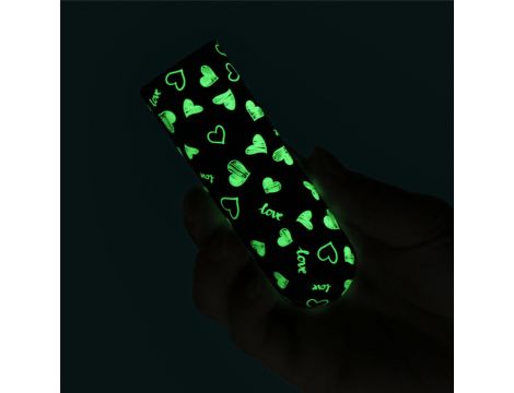 Mini wibrator Lovetoy serce świecący w ciemności ładowalny zielony 8cm - 16