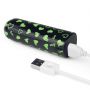 Mini wibrator Lovetoy serce świecący w ciemności ładowalny zielony 8cm - 7