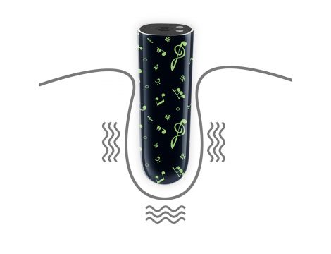 Mini wibrator ładowalny świecący w ciemności Lovetoy zielony 8 cm - 4