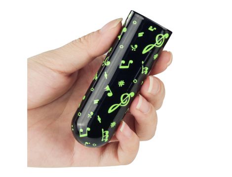 Mini wibrator ładowalny świecący w ciemności Lovetoy zielony 8 cm - 9