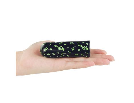 Mini wibrator ładowalny świecący w ciemności Lovetoy zielony 8 cm - 11