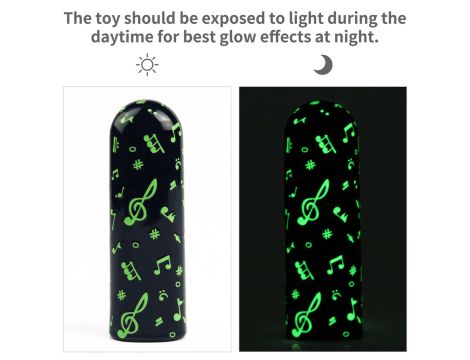 Mini wibrator ładowalny świecący w ciemności Lovetoy zielony 8 cm - 18