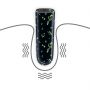 Mini wibrator ładowalny świecący w ciemności Lovetoy zielony 8 cm - 5