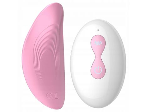 Mini wibrator z pilotem B Series Cute różowy USB