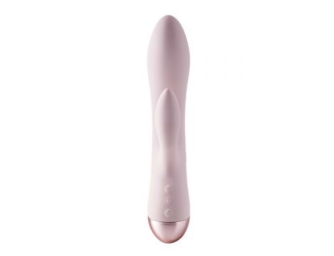 Wibrator duo punktu G Vivre Coco silikonowy różowy USB 23 cm - 4